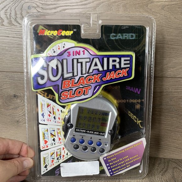 Micro Gear Other - Ecoman MicroGear 3 in 1 Solitaire Blackjack Slot pocket electronic Handheld NiP
